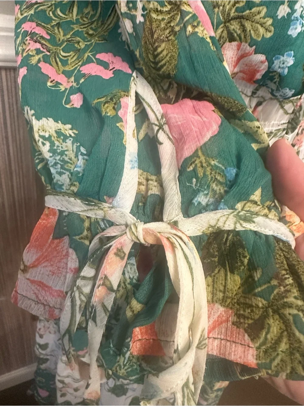 Fig & Flower Floral Cottagecore Peasant Midi Dress Women’s Medium NWOT Boho - Picture 8 of 14